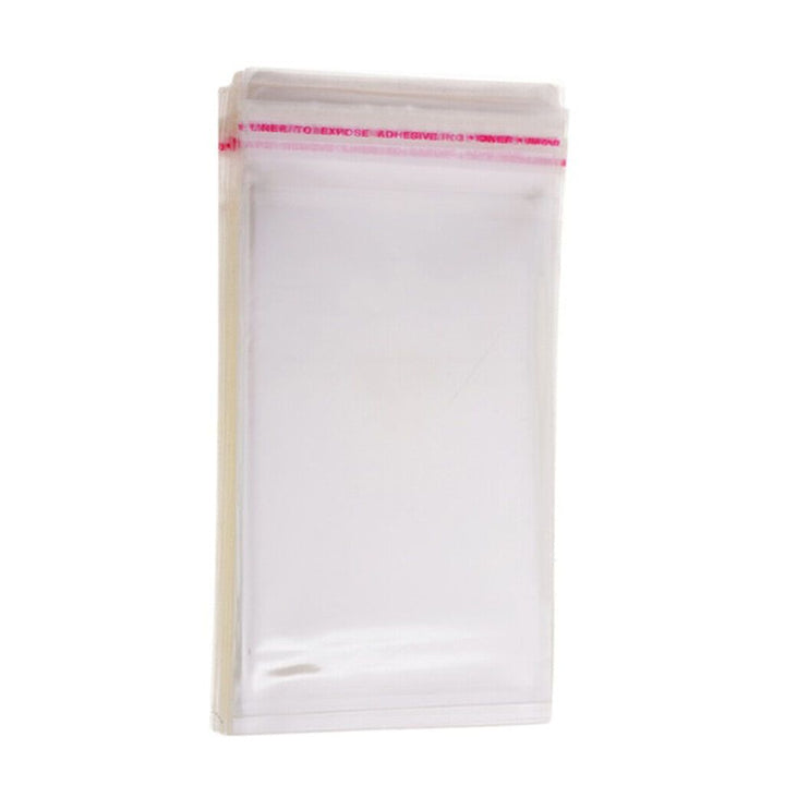 100 Pack 15mm CD DVD Case Plastic Sleeves Covers Cellophane Self Adhesive Clear Wrapping Bags