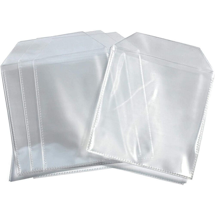 100 Pack CD DVD Clear Plastic Wallet Sleeves Covers Case Storage Holder Protector