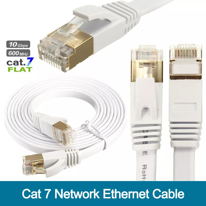 1M - 30M RJ45 Cat7 Flat Ethernet Cable