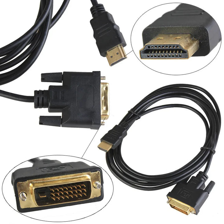 1M - 5M HDMI to DVI-D (25 Pins) Dual Link AV Cable