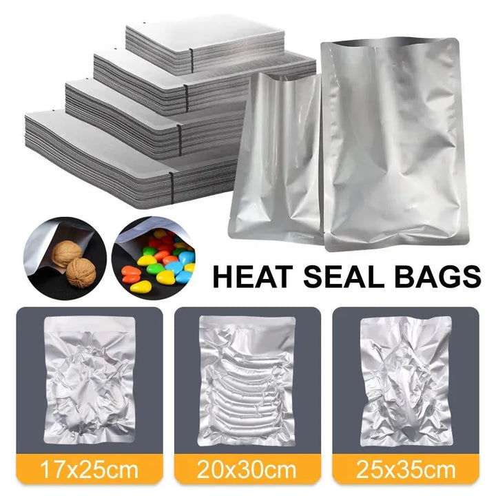 Mylar Bags Heat Seal Vacuum Bags Aluminum Foil Food Storage Packaging Pouches