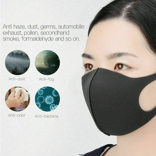 Washable Face Mask Covering Reusable Earloop Dustproof Breathable Mouth Mask