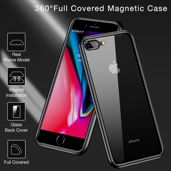 360 Metal Magnet Bumper Shockproof Magnetic Phone Case Cover for Apple iPhone