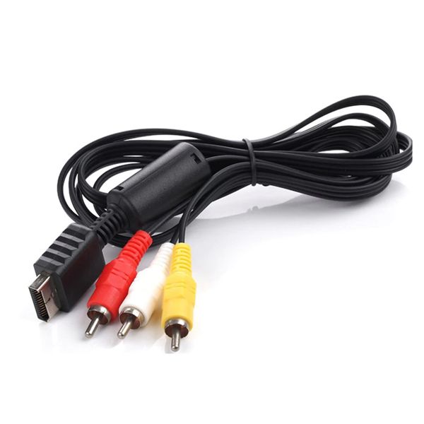 RCA Composite Audio Video AV Cable Lead for Sony PlayStation PS2 PS3 Console 1M