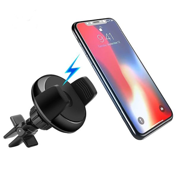 10W Qi Wireless Charger In Car Air Vent Phone Mount Holder Cradle Fast Charging