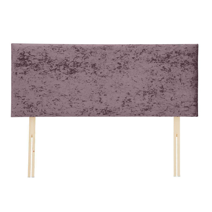 26" Crushed Velvet Fabric Plain Strutted Upholstered Headboard