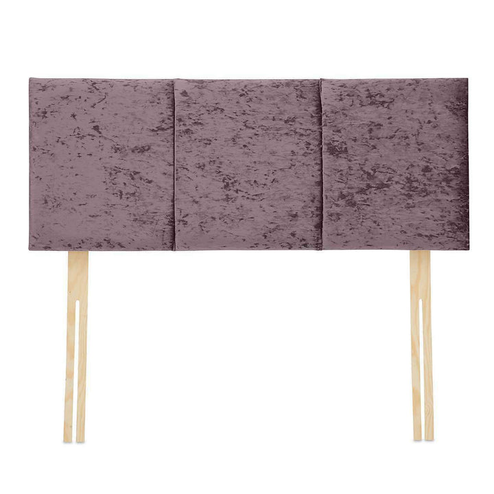 26" Crushed Velvet Fabric Vertical Panel Strutted Upholstered Headboard