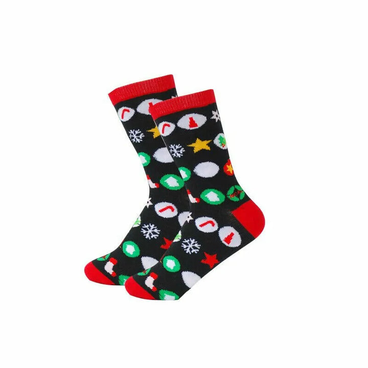 New Winter Socks Christmas Cartoon Print Warm Soft Cotton Socks Stocking Gift