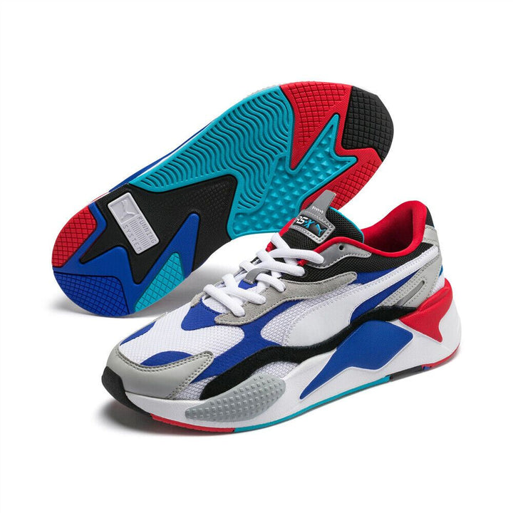 Puma Men RS-X3 Puzzle Lace Up Trainers Sneakers Gym Sports Running Shoes Blue