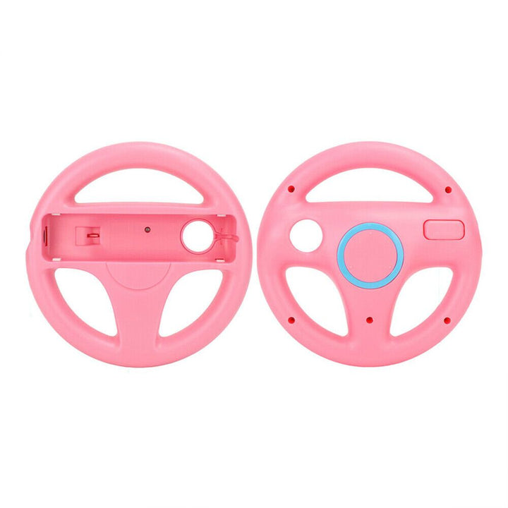 Pink Steering Wheel Wii Controller Racing Game Wheel for Nintendo Wii Remote