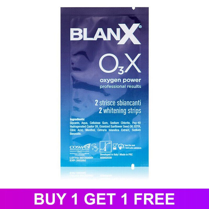 BlanX O3x Oxygen Non-abrasive Teeth Whitening Treatment Flash White 2 Strips