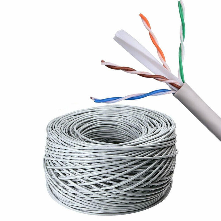 50M - 305M Grey Indoor Outdoor CAT6 LAN Network Cable