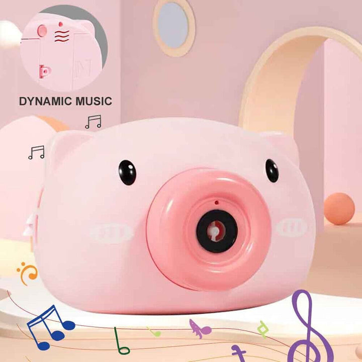 Bubble Machine Automatic Pig Animal Children Bubble Blower Maker Camera Toy Gift