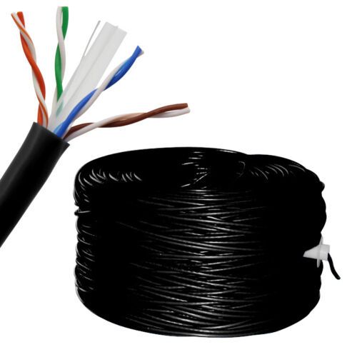 50M - 305M Black Indoor Outdoor CAT6 Ethernet LAN Network Cable